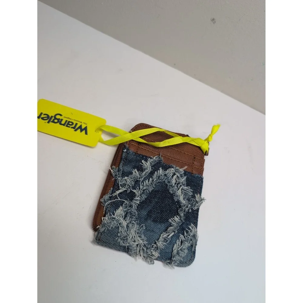 Wrangler Southwestern Mini Denim Blue Card Case Wallet New